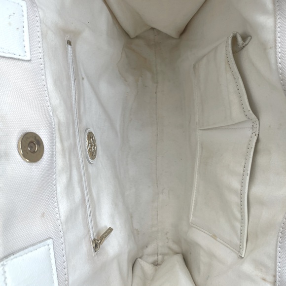 Tory Burch blush pink canvas Tote - Picture 4 of 5